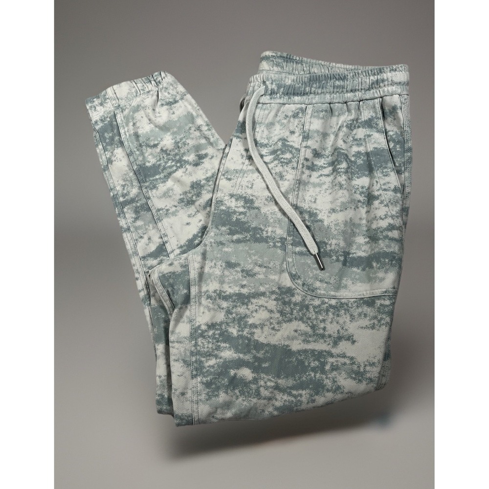 Athleta Farallon Printed Jogger Pants Women Size L Fog Camo‎ Sage Green